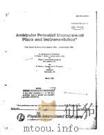 AMBLPOLAR POTENTIAL MEASUREMENT PLANS AND INSTRUMENTATION FINAL REPORT FOR THE PERIED 1 OCTOBER 198 1983 PDF电子版封面