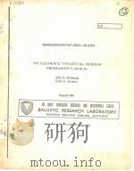 MEMORANDUM REPORT ARBRL-MR-03379 THE ELECTRONIC TYPESETTING PROGRAM PROGRAMMER'S MANUAL 1984 PDF电子版封面