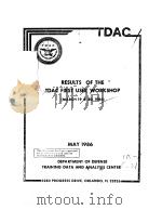 RESULTS OF THE TDAC FIRST USER WORKSHOP 1986 PDF电子版封面