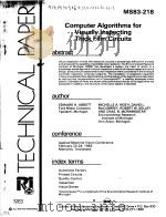 COMPUTER ALGORITHMS FOR VISUALLY INSPECTING THICK FILM CRICUITS（ PDF版）