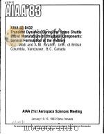 TRANSIENT DYNAMICS DURING THE SPACE SHUTTIE BASED MANUFACTURE OF STRUCTURAL COMPONENTS:GENERAL FORMU（ PDF版）
