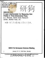 A LASER INTERFEROMETER FOR MEASURING SKIN FRECTION IN THREE-DIMENSIONAL FLOWS PDF电子版封面