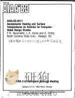 AERODYNAMIC HEATING AND SURFACE TEMPERATURES ON VEHICLES FOR COMPUTER AIDED DESIGN STUDIES PDF电子版封面