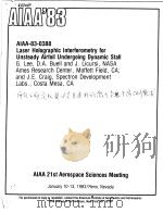 LASER HOLOGRAPHIC INTERFEROMETRY FOR UNSTEADY AIRFOIL UNDERGOING  DYNAMIC STALL     PDF电子版封面     