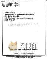 MEASUREMENT FO THE FREQUENCY RESPONSE OF A DIGITAL AUTOPILOT（ PDF版）