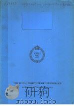 THE ROYAL INSTITUTE OF TECHNOLOGY DEPARTMENT OF AERONAUTICS PDF电子版封面