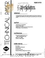 PRINTING READABLE BAR CODE SYMBOLS PDF电子版封面