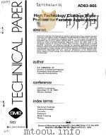 HIGH TECHNOLOGY COATINGS MADE PRACTICAL FOR FASTENER APPLICATIONS PDF电子版封面