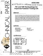 TIC AND TIN HARDCOATINGS FOR IMPROVED FASTENER TOOLING LIFE PDF电子版封面