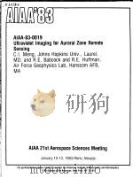 AIAA'83 AIAA-83-0019 PDF电子版封面