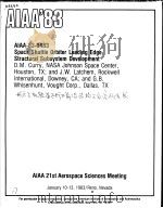 AIAA'83 AIAA-83-0483 PDF电子版封面