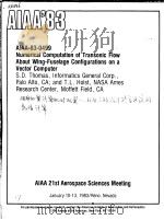 AIAA'83 AIAA-83-0499 PDF电子版封面