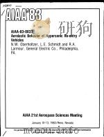 AIAA'83 AIAA-83-0033 PDF电子版封面