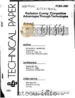 TECHNICAL PAPER FC83-280 RADIATION CURING:COMPETITIVE ADVANTAGES THROUGH TECHNOLOGIES PDF电子版封面