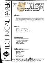 TECHNICAL PAPER MR83-190 VAQUA HIGH VOLUME LIQUID ABRASIVE PROCESS（ PDF版）