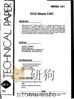 TECHNICAL PAPER MR83-191 ECG MEETS CNC PDF电子版封面