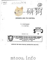 EROSION AND ITS CONTROL PDF电子版封面 R.S.MONTGOMERY F.K.SAUTTER