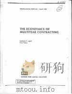 THE ECONOMICS OF MULTIYEAR CONTRACTING PDF电子版封面 KATHLEEN P.UTGOFF DICK THALER