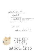COLLECTCD FRANLELIN SUPORTI TO FORD VOLUME 2 CONTINUING INVESTIGATION OF POTENTIAL AIRBAG EEDS FIRL PDF电子版封面
