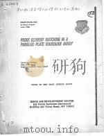 PROBE ELEMENT MATCHING IN A PARALLEL-PLATE WAVEGUIDE ARRAY PDF电子版封面