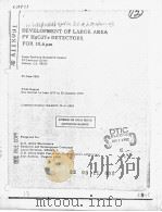 DEVELOPMENT OF LARGE AREA PV HGCDTE DETECTORS FOR 10.6 μM PDF电子版封面