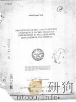 PROCEEDINGS OF THE TWENTY-SEVENTH CONFERENCE ON THE DESIGN OF EXPERIMENTS IN ARMY RESEARCH DEVELOPME PDF电子版封面