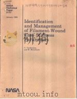 IDENTIFICATION AND MANAGEMENT OF FILAMENT-WOUND CASE STIFFNESS PARAMETERS PDF电子版封面 V.VERDERAIME AND M.RHEINFURTH