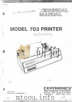 TECHNICAL MANUAL MODEL 703 PRINTER PDF电子版封面