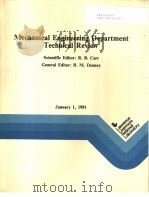 MECHANICAL ENGINEERING DEPARTMENT TECHNICAL REVIEW PDF电子版封面 R.B.CARR R.M.DENNEY