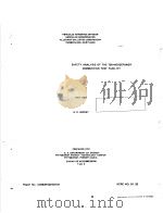 SAFETY ANALYSIS OF THE 700-HORSEPOWER COMBUSTION TEST FACILITY PDF电子版封面 B.D.BERKEY