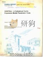 DONTRAJ-A CYLINDRICAL CAVITY EXPANSION MODEL PENETRATIOR CODE PDF电子版封面 GEORGE E.REIS
