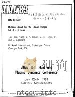 AIAA-83-1732 MULTILINE MODEL FOR THE E-BEAM PUMPED XEF （B→X） LASER     PDF电子版封面     