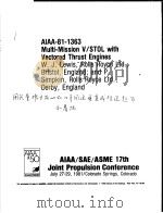 AIAA-81-1363  MULTI-MISSION V/STOL WITH VECTORED THRUST ENGINES（ PDF版）