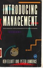 INTRODUCING MANAGEMENT 1985 PDF电子版封面 PETER LAWRENCE AND KEN ELLIOTT