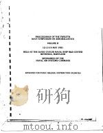 PROCEEDINGS OF THE TWELFTH NAVY SYMPOSIUM ON AEROBALLISTICS VOLUME 2 PDF电子版封面