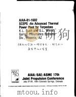 AIAA-81-1602 SCEPS-AN ADVANCED TEERMAL POWER PLANT FOR TORPEDOES PDF电子版封面