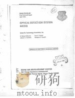 OPTICAL DETECTION SYSTEM MODEL     PDF电子版封面    E.STOKES FISHBURNE  MARGARET P 