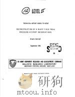 RECONSTRUCTION OF A BLAST FIELD FROM PRESSURE HISTORY OBSERVATIONS PDF电子版封面