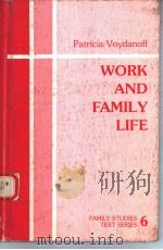 WORK AND FAMILY LIFE 1987 PDF电子版封面 0803922884