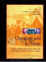 LITERATURE AND ITS TIMES VOLUME 2 1997 PDF电子版封面 0787606081