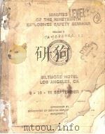 MINUTESLEVEL OF THE NINETEENTH EXPLOSIVES SAFETY SEMINAR  VOLUME 2（ PDF版）