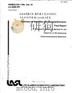 SUMMARY OF ACTIVITIES AND ACCOMPLISHMENTS FINAL REPORT  A PROPOSAL TO DEVELOP A METHOD FOR THE DETEC（ PDF版）