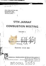 17TH JANNAF COMBUSTION MEETING VOLUME 2 PART 2 PDF电子版封面
