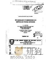 TNT EQUIVALENCY OF COMPOSITION C4 IN SHIPPING AND PROCESS CONTAINERS PDF电子版封面 F.L.MCINTYRE