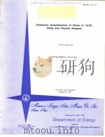 TITRIMETRIC DETERMINATION OF WATER IN TATB USING KARL FISCHER REAGENT     PDF电子版封面     