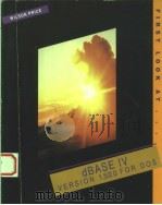FIRST LOOK AT... DBASE IV VERSION 1.5/2.0/FOR DOS 1994 PDF电子版封面 007051075X