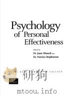 PSYCHOLOGY OF PERSONAL EFFECTIVENESS 1998 PDF电子版封面 0536014477