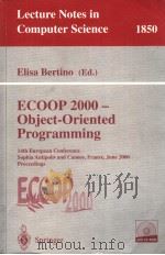 ECOOP 2000-OBJECT-ORIENTED PROGRAMMING（ PDF版）