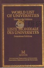 WORLD LIST OF UNIVERSITIES SIXTEENTH EDITION 1985年 PDF电子版封面 D.J.AITKEN