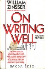 ON WRITING WELL AN INFORMAL GUIDE TO WRITING NONFICTION 1990 PDF电子版封面 0062720279